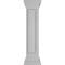 Ekena Millwork 10"W x 48"H Straight Newel Post with Panel, Peaked Capital & Base Trim (Installation kit included) NWL10X48SPP0B0 - alternate 5
